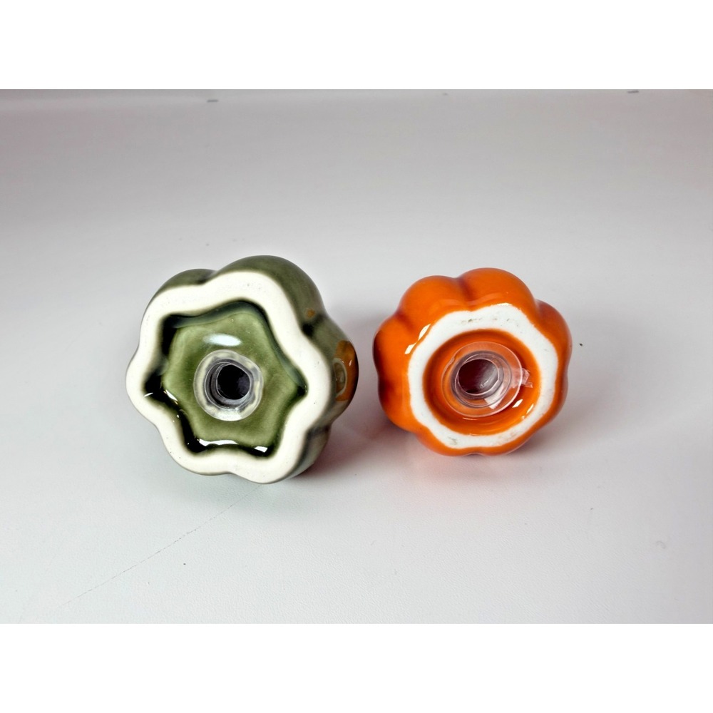 Vintage Ceramic Pumpkin and Gourd Salt & Pepper Shakers Fall Harvest Decor - Picture 6 of 6